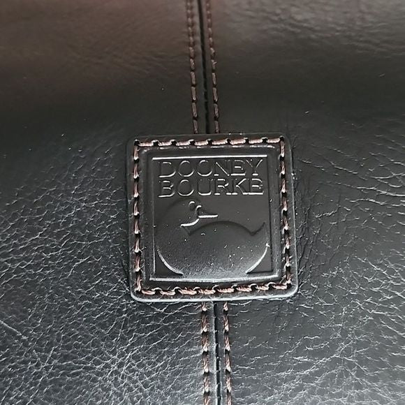 Dooney & Bourke Black Leather Medium Sac With Twisted Strap