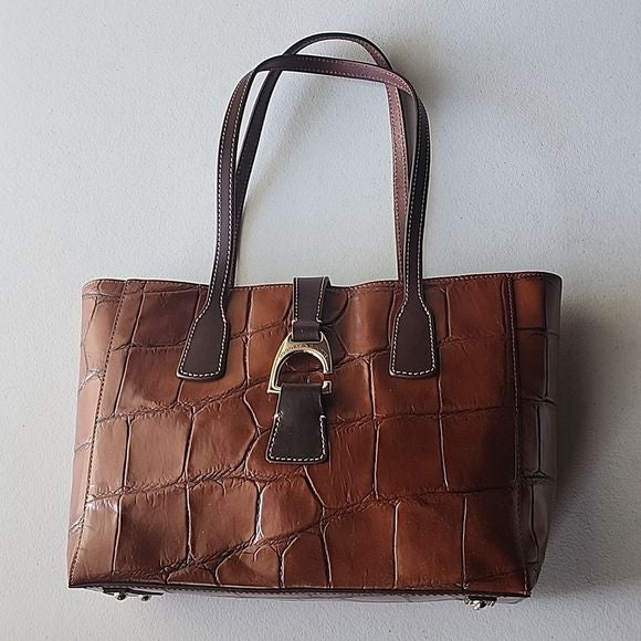 Dooney Bourke Small Shannon Croco Tote in Cognac Inventory Direct