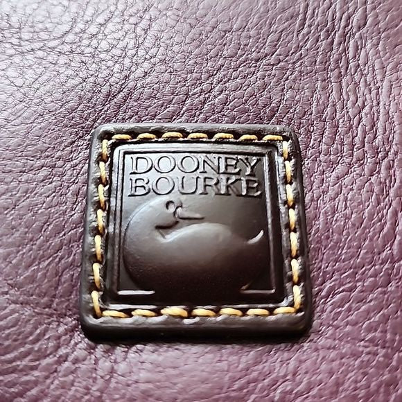 Dooney & Bourke Florentine Leather Small Heidi Satchel in Plum