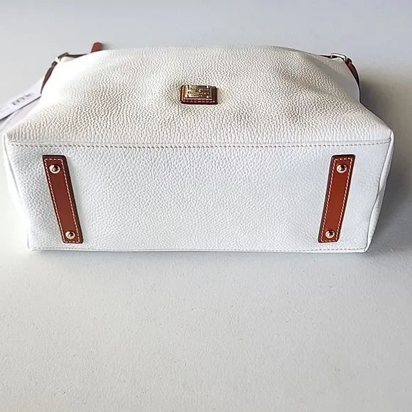 Dooney & Bourke Leather East/West Sack in White