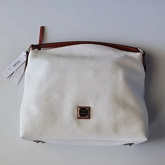 Dooney & Bourke Leather East/West Sack in White
